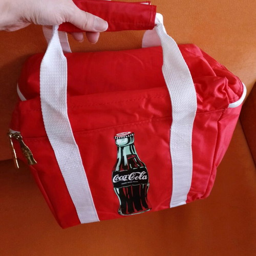 Coca Cola cooler bag used, red
