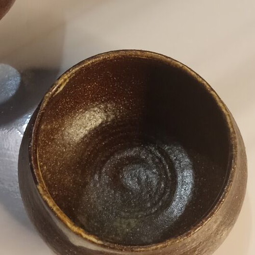 Handmade ceramic aromatic burner set stoneware like new