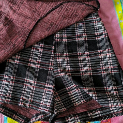 Stradivarius skort plaid XS with inner shorts
