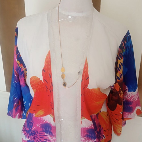 River Island Kimono Kaftan, multicolor chiffon beach cover-up