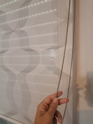 Roller blinds system like new, white/grey/silver