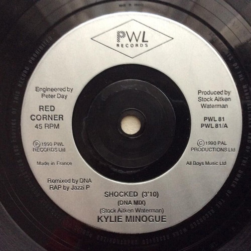 Kylie Minogue Shocked vinyl record used 45 rpm