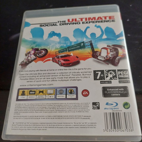 Burnout Paradise The Ultimate Box PS3 used, racing adventure game