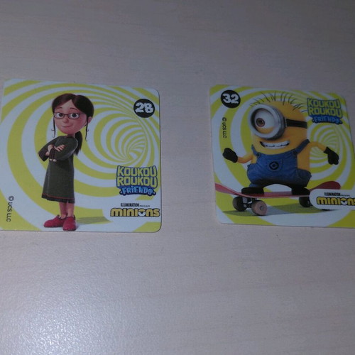 Koukou Roukou Minions stickers like new, unused