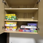 Desk with shelves, cabinets and bookcase