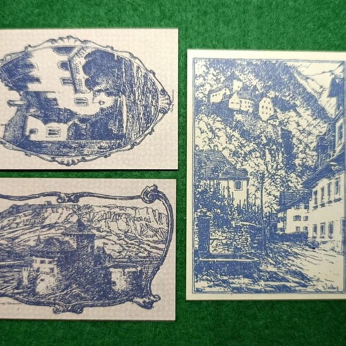 Liechtenstein banknote set UNC authentic, uncirculated