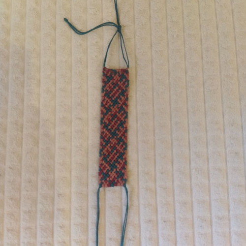 Macrame bracelet new, wide, pink and petrol