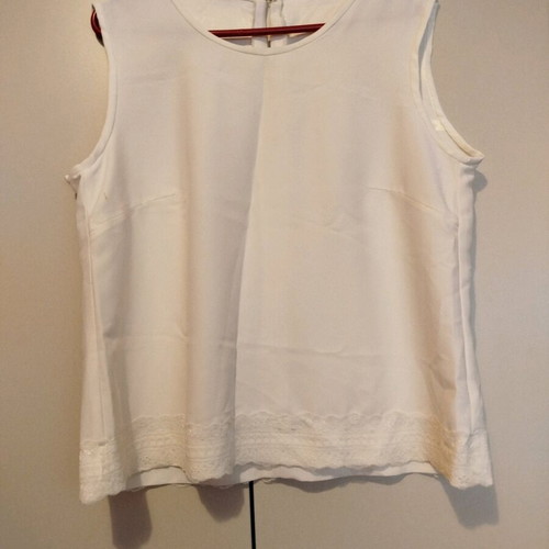 Crepe blouse new with lace hem, sizes XL and XXL