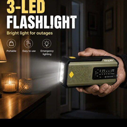 Solar emergency radio new with USB-C and powerbank