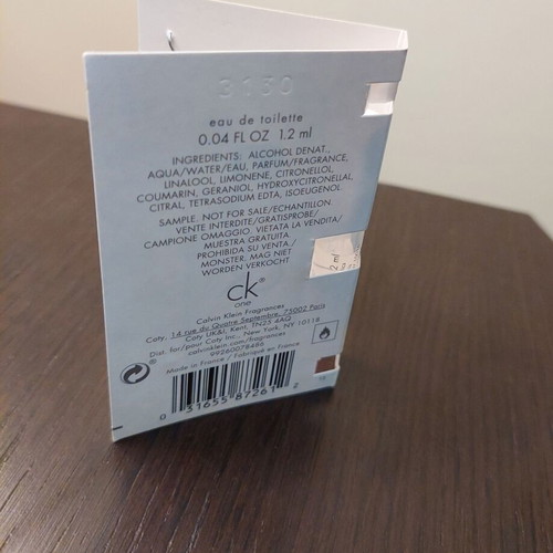 Calvin Klein One Eau de Toilette new, unused tester sample