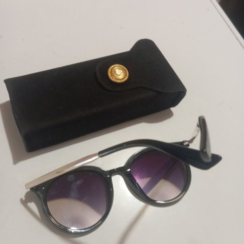 ORD Sunglasses UV 400 with black-purple lenses and gold arms like new