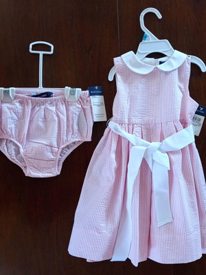 Ralph Lauren summer set pink dress and panties for 2-year-old girls new