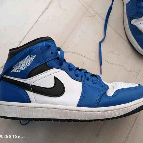 Nike Air Jordan 1 Mid Black Royal Metallic like new size 43