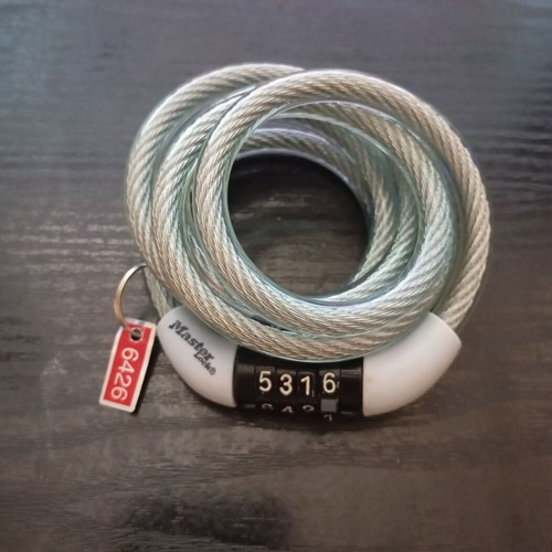 Bicycle lock with combination and wire cable 120cm new