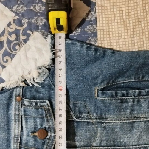 Reserved denim sleeveless vest like new with fur lining