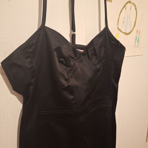 Zic-Zac black midi dress new, elastic, cotton blend