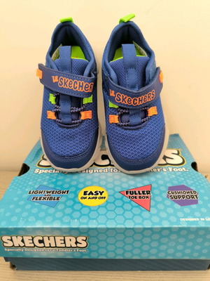 Παιδικά αθλητικά παπούτσια Skechers νούμερο 23 σαν καινούργια, μπλε πορτοκαλί
