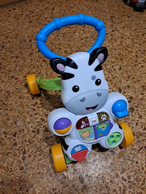 Fisher-Price Zebra educational walker used with interactive activities