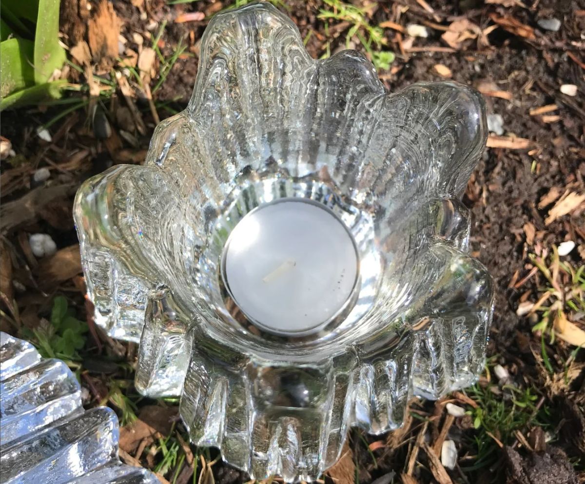 Nybro Volcano crystal candle holder, new - € 40,00 - Vendora.cy
