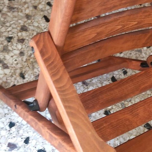 Outdoor armchair made of teak wood with reclining back, 3 seats, like new