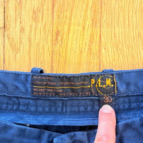P.L.M. men's bermuda shorts used, size S, blue