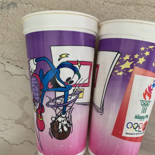 Atlanta 1996 Coca Cola McDonald's Plastic Cups limited edition