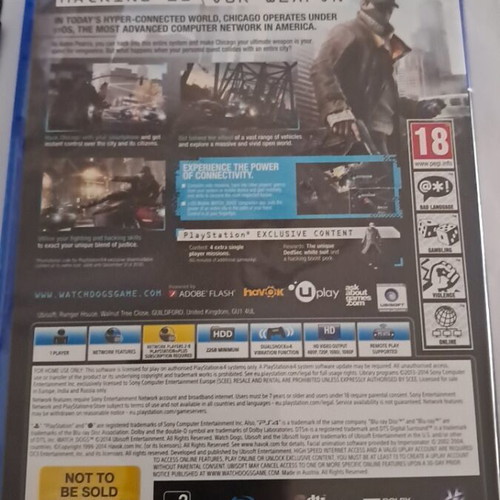 Watch Dogs PS4 game unused, no scratches