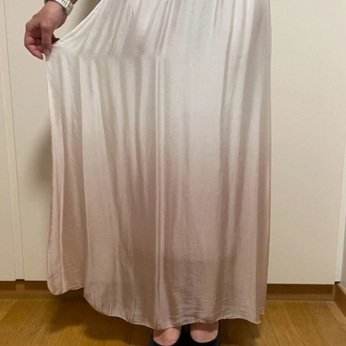 Sandy Kosta 2-in-1 maxi skirt and strapless dress, white and pink ombre