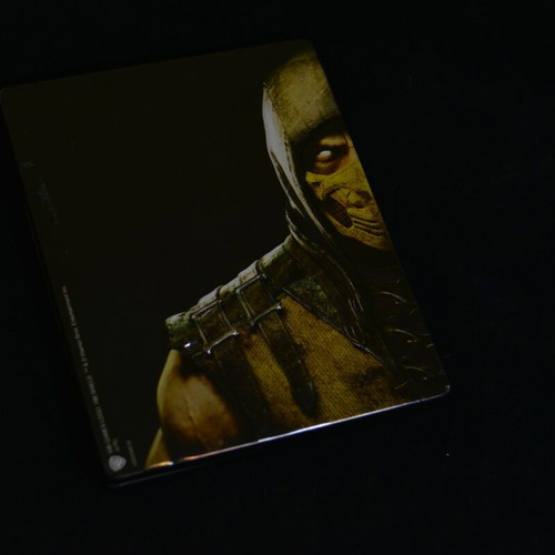 Mortal Kombat X Xbox One steelbook used with sleeve wear