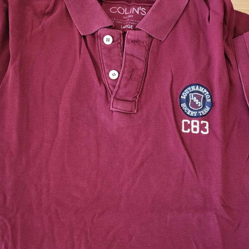 Colin's polo shirt used, burgundy red, size L