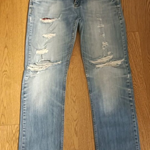John Richmond jeans used, light blue vintage wash, men's