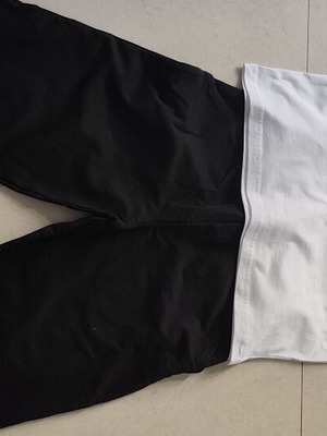 Joyce boys' set with printed white T-shirt and black shorts, size 14