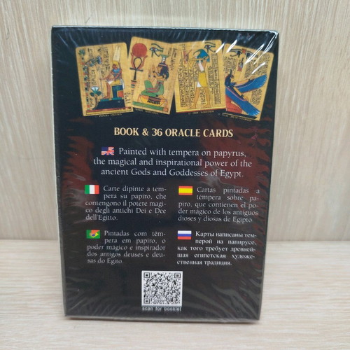 Egyptian oracle cards Silvana Alasia new, papyrus printed, 36 cards