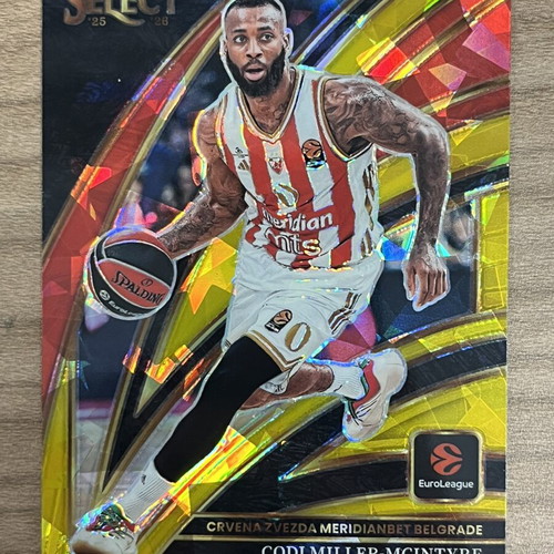 2025-26 Panini Select Euroleague Basketball Codi Miller-Mcintyre Gold Ice card like new