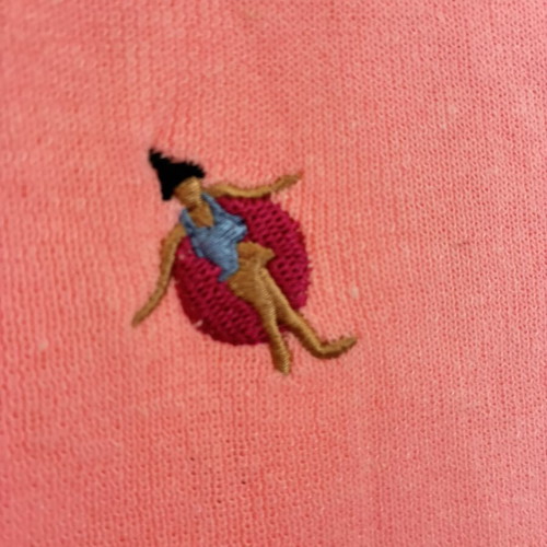 Next Pink Embroidered Swimmer Knit Top XS