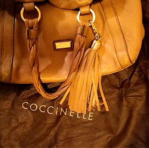 Coccinelle δερμάτινη tote bag
