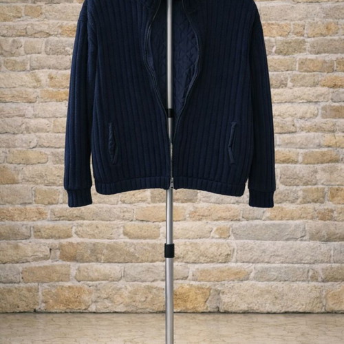Hamilton men's knitted cardigan used, dark blue, lined