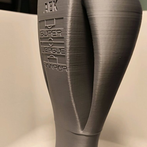 Super League 3d Printed Cup new, glossy silver, 18 cm height