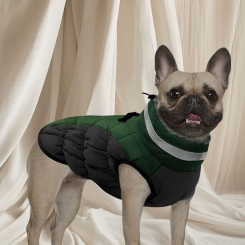 Winter dog jacket size L new, green