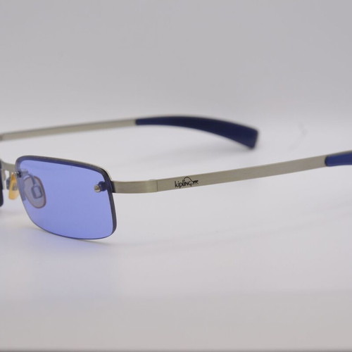 Kipling K533 Vintage Rimless Sunglasses New Blue Silver