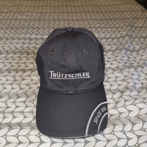 Trützschler gray hat used with white embroidery