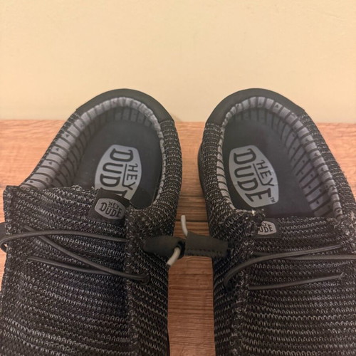 Hey Dude canvas moccasins new, size 44, black athletic