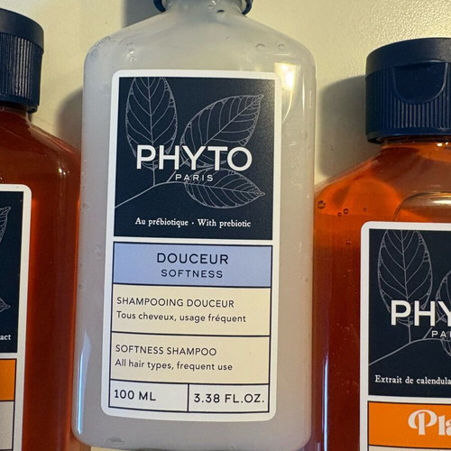 Phyto shampoo travel size set new, 3 bottles 100 ml