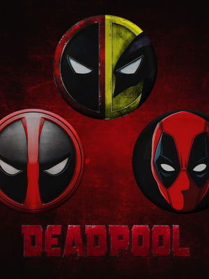Deadpool μεγάλες κονκάρδες σετ 3, διάμετρος 3,2cm, καινούργιες