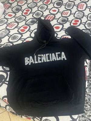 Balenciaga men's hooded sweater black XXL like new