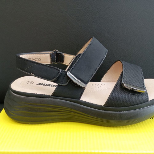 Antrin platform sandals, black, size 41