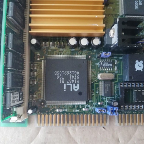 SSC-5X86HVGA REV:1.4 ICP Board ISA Slot Industrial Motherboard with CPU and RAM used