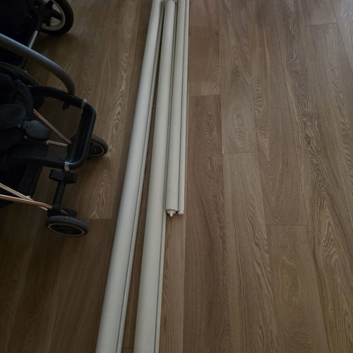 Roller blinds used, set of 7 in various sizes