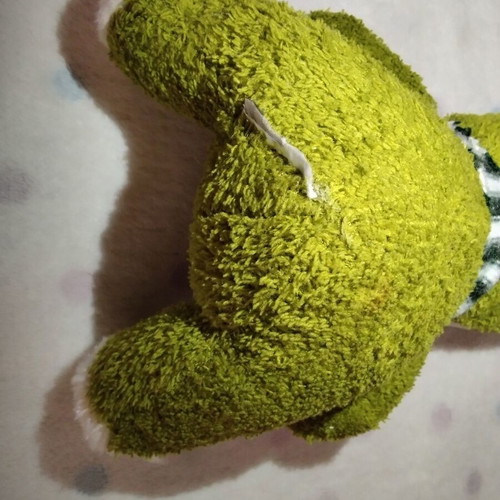 Green Frog Prince plush toy used, 20 cm, Giftable World 2013