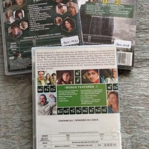 Breaking Bad seasons 1, 2, and 3 DVD set used with Greek subtitles